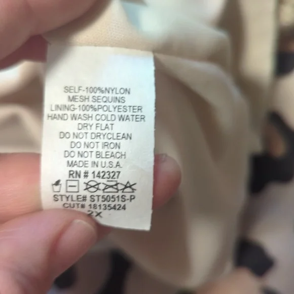 Silver sequin mini pencil skirt 2x - Picture 5 of 5